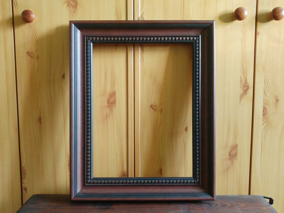 Drewniana brązowa rama do obrazu