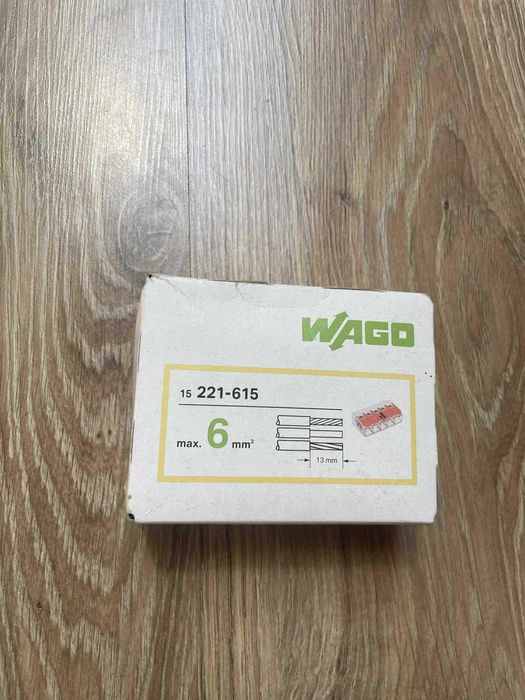 WAGO COMPACT 221-615 Szybkozłączka 5x 0,5-6,0mm2  15szt