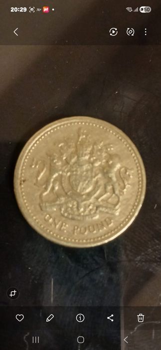 Moeda raríssima de One Pound Rainha Elizabeth ll,1983