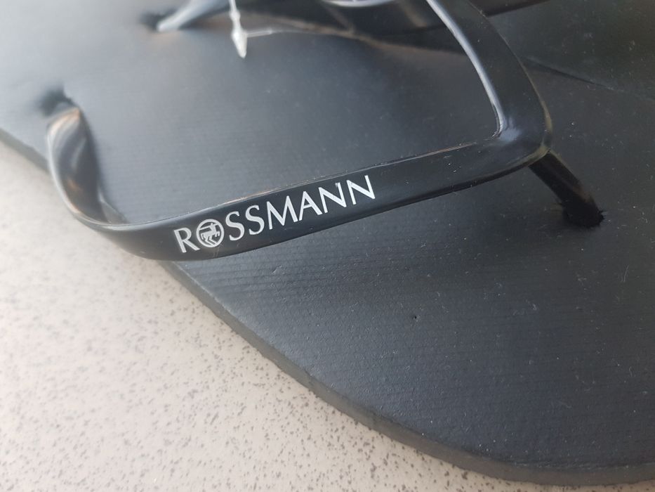 Japonki klapki z logo Rossmann. Nowe, rozm.10, dwa kolory
