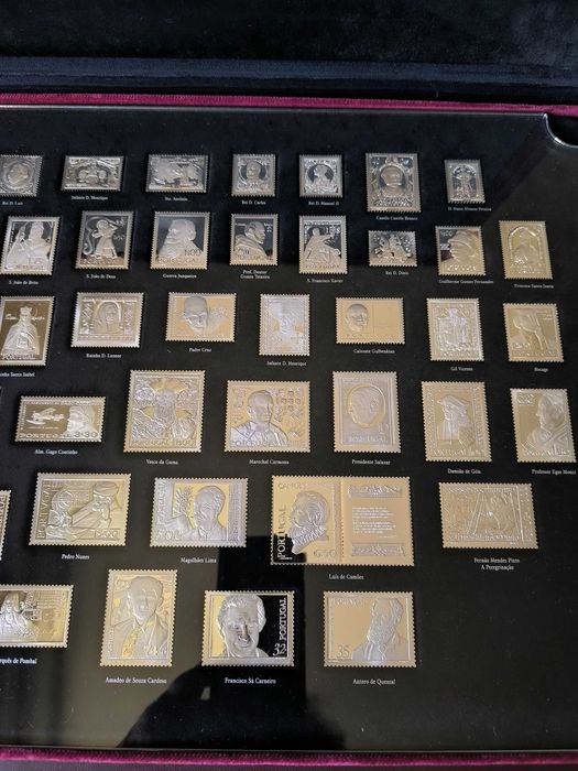 Coleção de 51 selos de prata - A história de Portugal em selos de prata