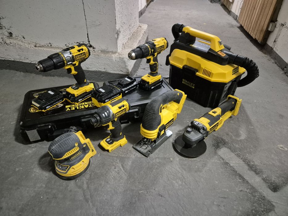 Zestaw elektronarzędzi Stanley FatMax 4ah zakrętarka szlifierka