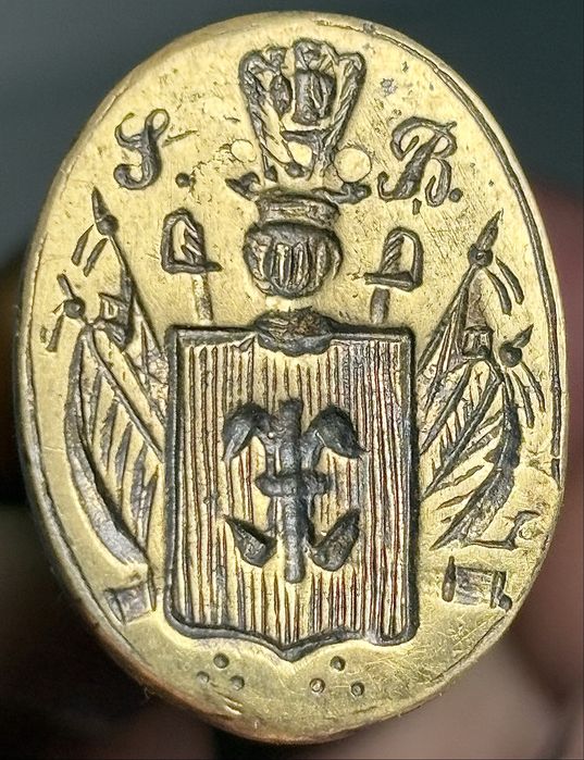 Pieczęć herbu Gozdawa na Panopliach XIX wiek.