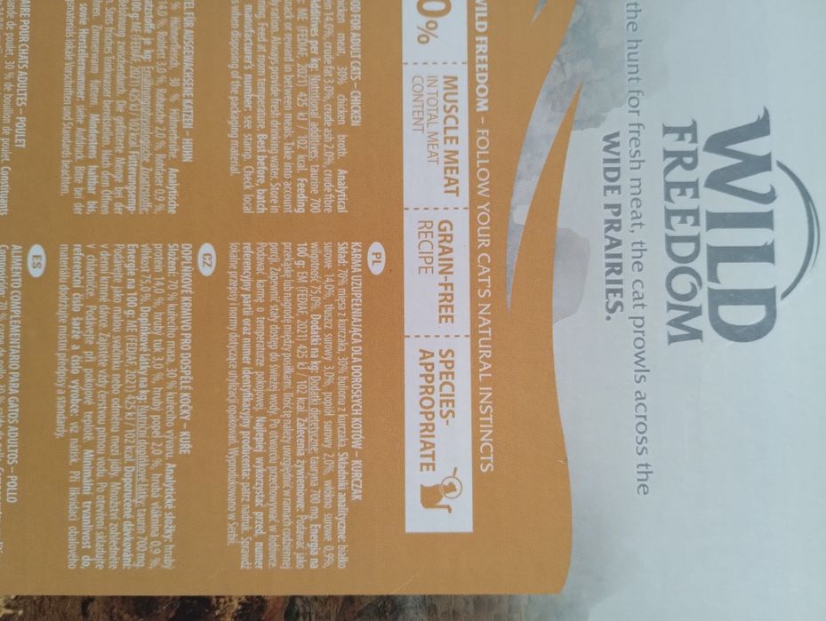 Karma uzupełniająca dla kota