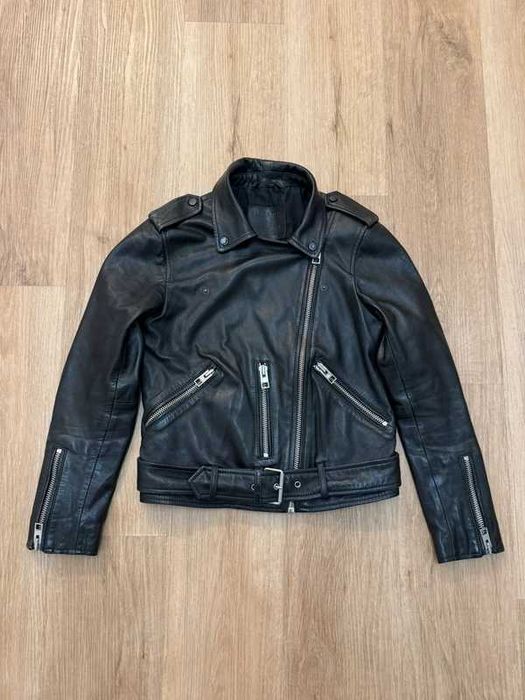 AllSaints All Saints Balfern Biker Leather Jacket Black size 36 S kurtka skórzana ramoneska
