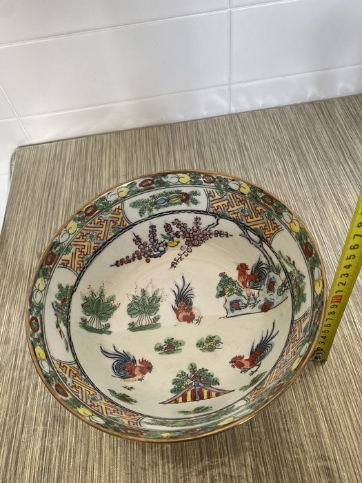 Pocelana tigela chinesa  tigela com galo,