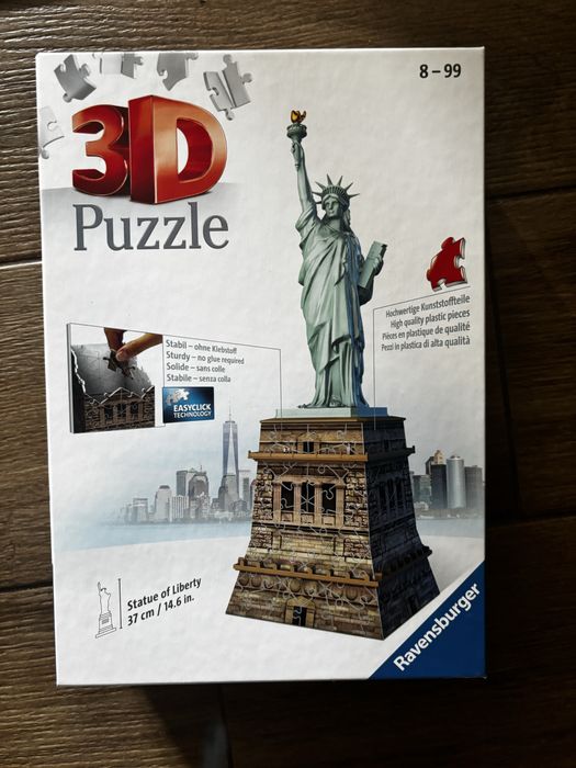 puzzle 3d 108 el. statua wolnosci ravensburger
