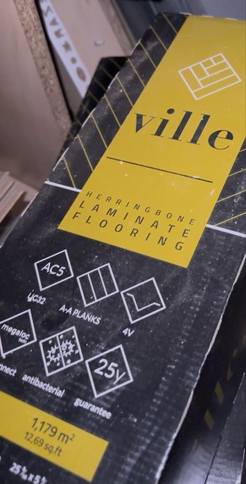 Водостойкий ламинат Ville Herringbone (Classen) AC5 8мм Елка — 3 пачки