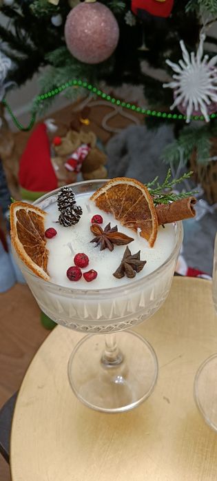 Свечи ручной работы ,свечи в бокале