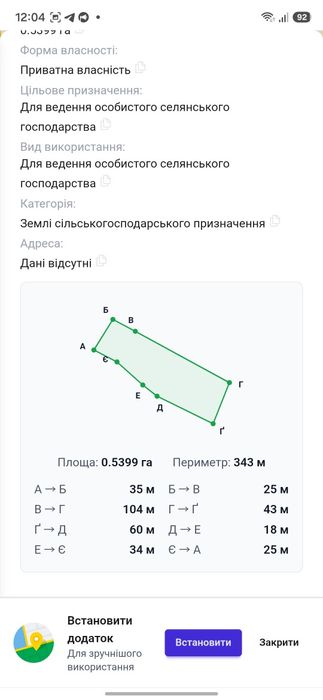земельна діляка з хатою