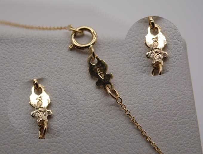 Tous złoty naszyjnik pękaty miś 41-46 cm.