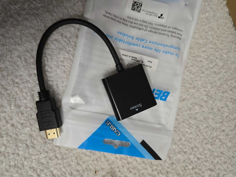 Adapter Przejściówka Konwerter HDMI do VGA BENFEI Full HD