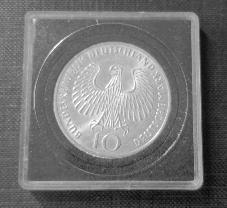 Srebna moneta 10 Deutsche Mark 1972