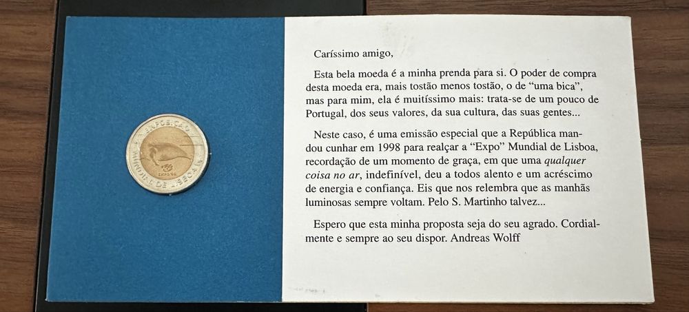 Moeda comemorativa Expo 98