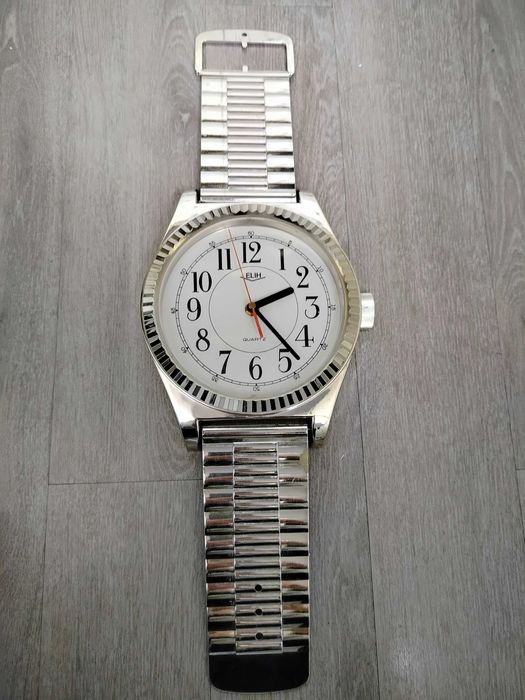 Zegar ścienny retro z czasów PRL marki ELIH  60 cm długi