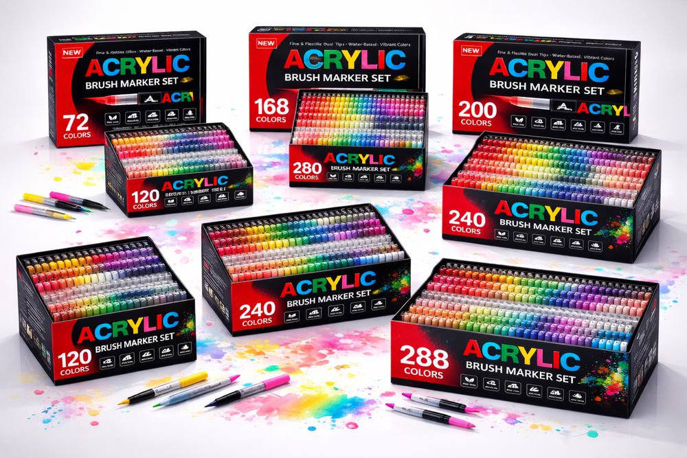 Бескоштовна доставка! Guangna акрилові маркери 120