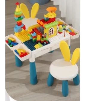 Игровой столик - трансформер со стульчиком + конструктор MC brick MC816