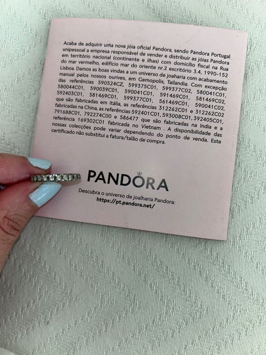 Anel pandora em prata banhada e zirconia
