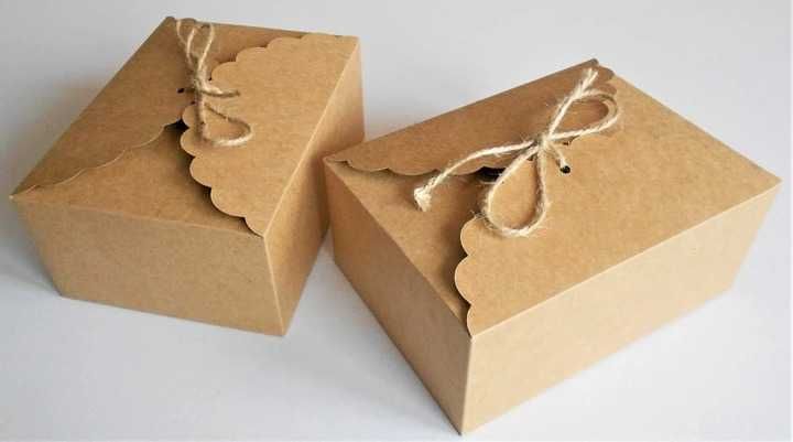 Rustykalne pudełko pudełka na ciasto eko eco