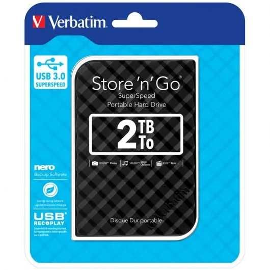 Disco Externo Verbatim Store n Go 2.5” 2TB USB 3.0