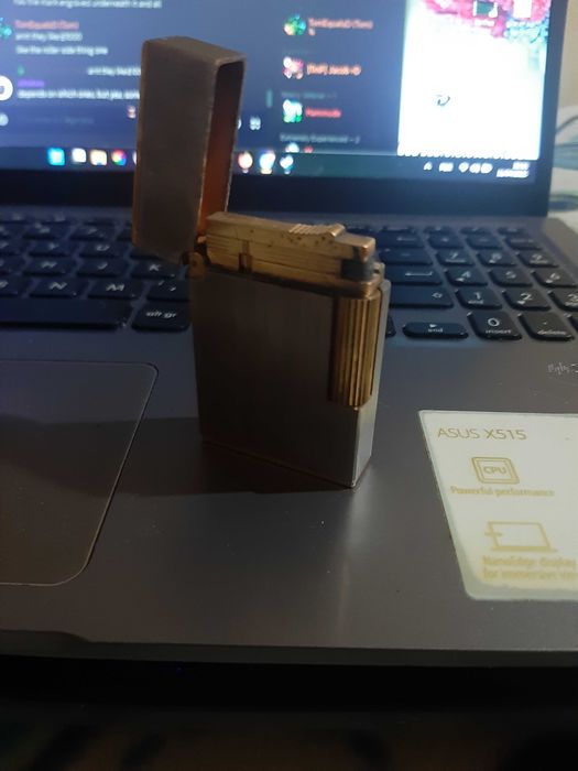 Isqueiro Dupont Ligne 2 Silver and Gold Gatsby vintage (Venda)