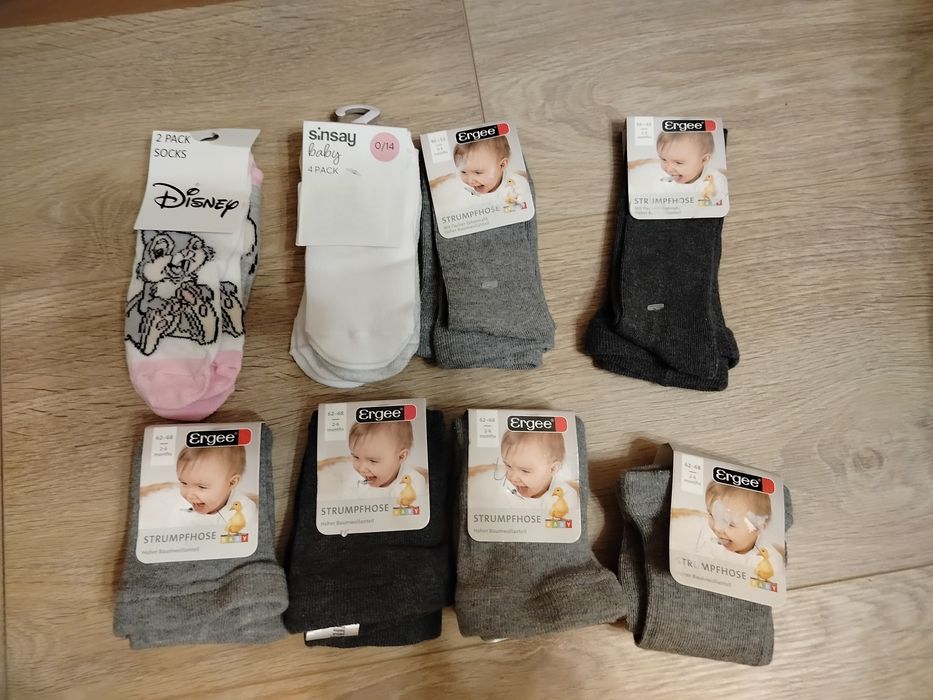 NOWE zestaw Rajtuzy i skarpetki dziecięce 56/62/68