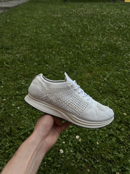 Nike Flyknit racer triple white 45/44р 28.8 см. кросівки / кроссовки