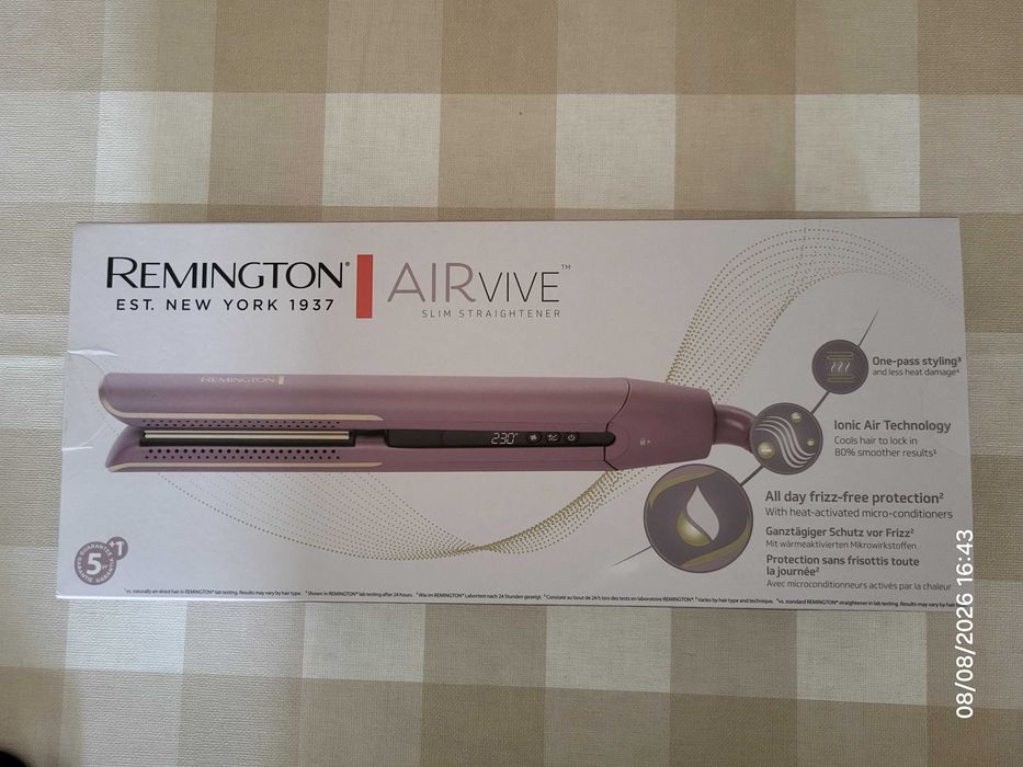 Vendo Alisador de Cabelo REMINGTON AIRvive S8930, novo, em excelente estado.