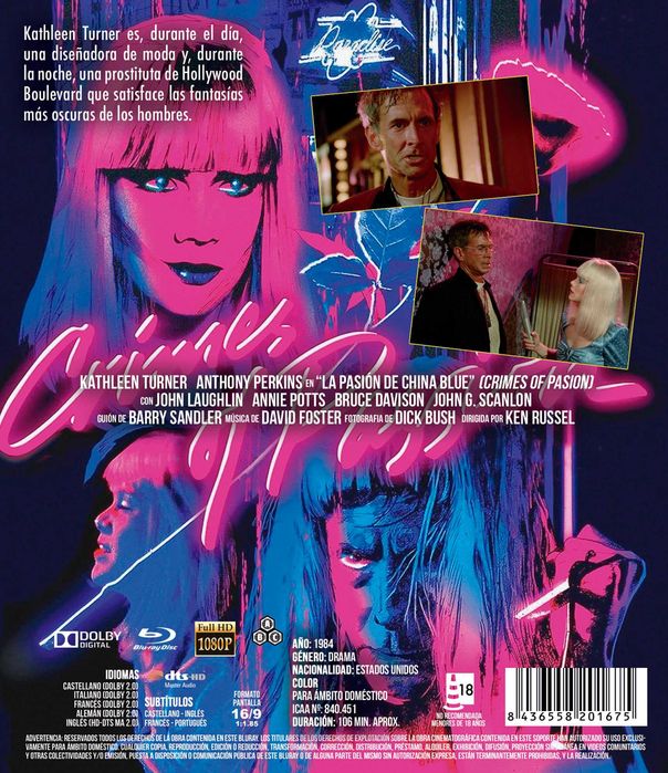 La Pasión De China Blue/As Noites de China Blue (Blu-Ray)