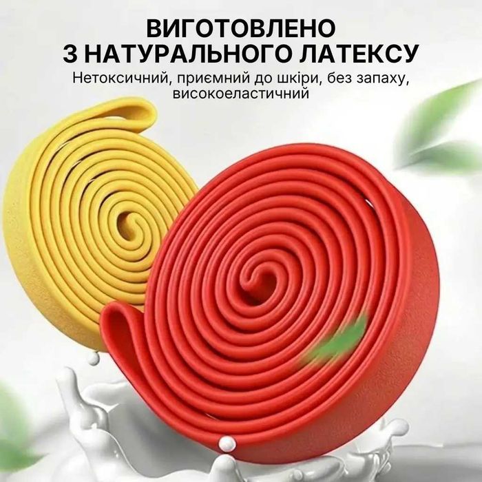 Фітнес резинка PowerStrip Level 1-4 (7 - 54 кг) — Гумовий еспандер для тренувань та підтягувань | Резинки для фитнесса подтягиваний эспандер петли
