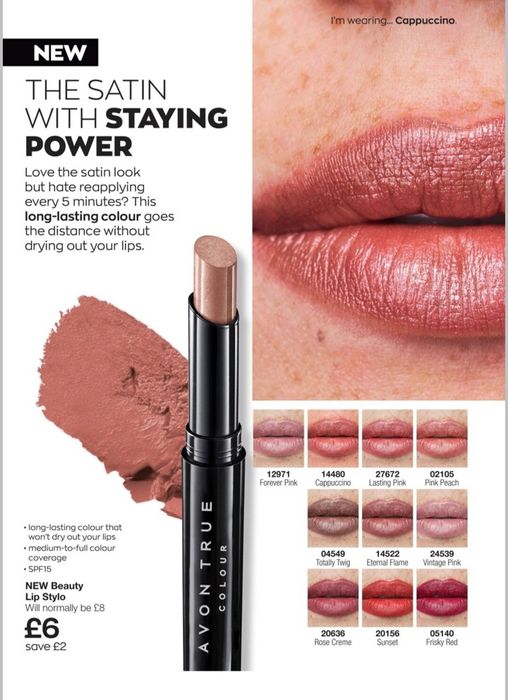 szminka vintage pink avon