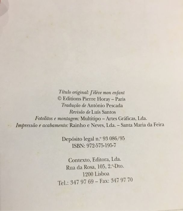 Livro Já tenho um bebé