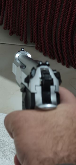 Airsoft Beretta m92 silver Blowback Green gás