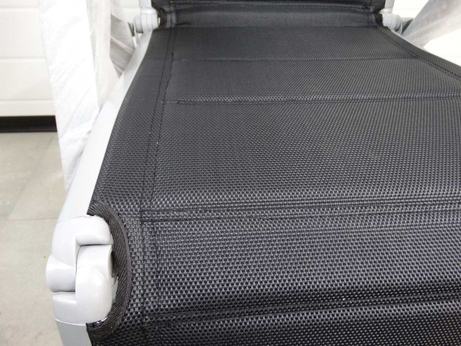 Chicreat 80504 Składany leżak, aluminium, czarny/srebrny, 69x57x113 cm