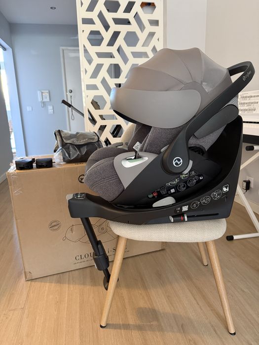 Cybex Cloud T i-Size + Base T + capa de chuva – excelente estado