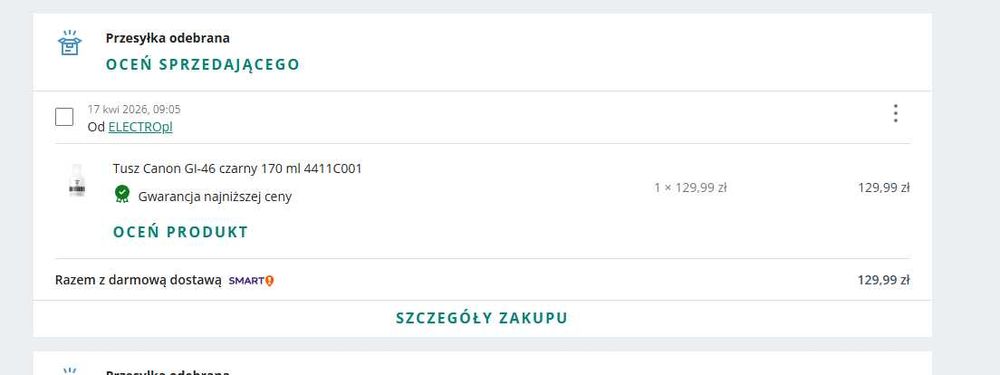 Tusz canon GI-46BK… oryginał