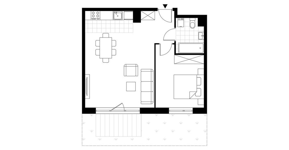 2-pokojowe mieszkanie 48m2 + ogródek