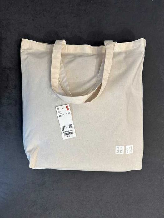 Uniqlo Cotton Shopper Bag / Bawełniana torba / Torba plażowa /