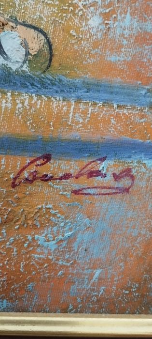 Quadro em acrílico\oleo antigo Egipto