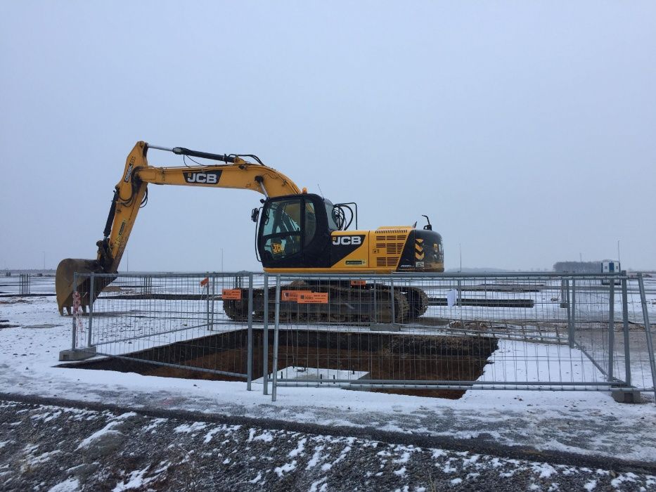 Wygrodzenie wykopów - ogrodzenie ażurowe NISKIE 1,2x3,5m- WYNAJEM