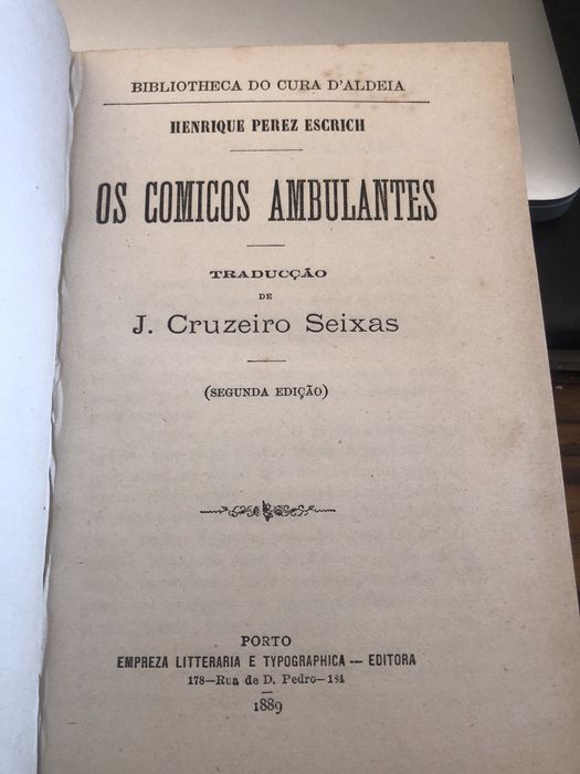 Livro Os Comicos Ambulantes