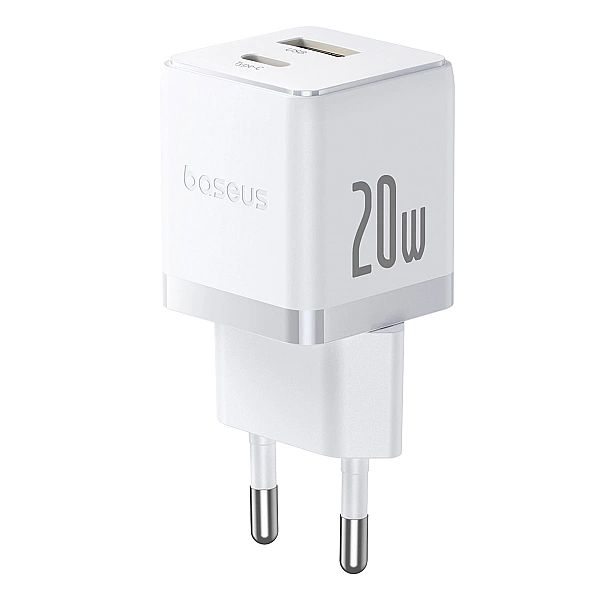 Ładowarka sieciowa Baseus Palm 20W USB-C USB-A - biała