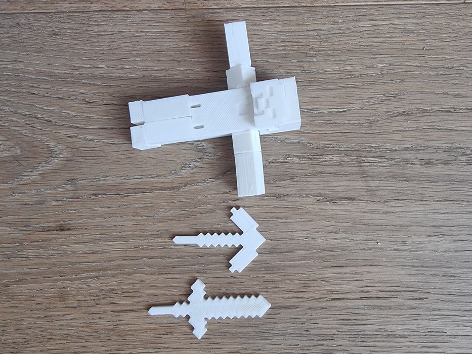 Boneco Minecraft Articulado c/Acessórios