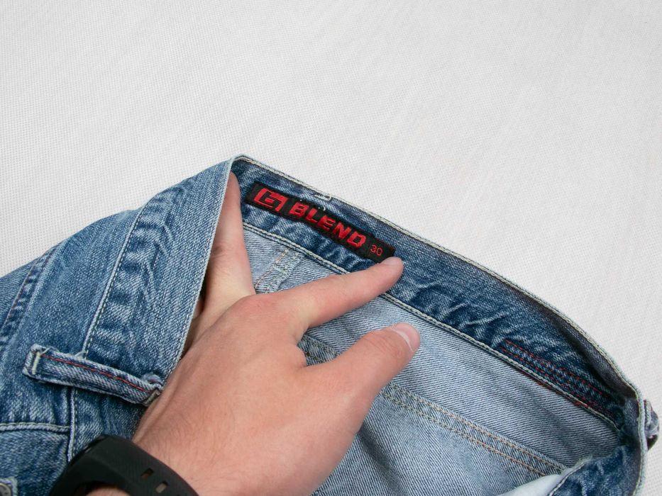 Y2K Blend G-Blend Patchwork Jeans Baggy spodnie Skater Distressed 30us