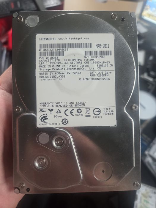 Sprzedam dysk Hitachi 1 TB 3.5 cala ( Testy na zdjeciach )