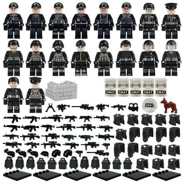 Игровой конструктор набор SWAT  18 фигурки + арсенал оружия и амуниции