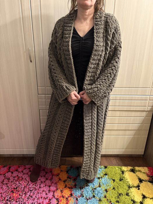 Максі кардиган handmade з Alize Puffy