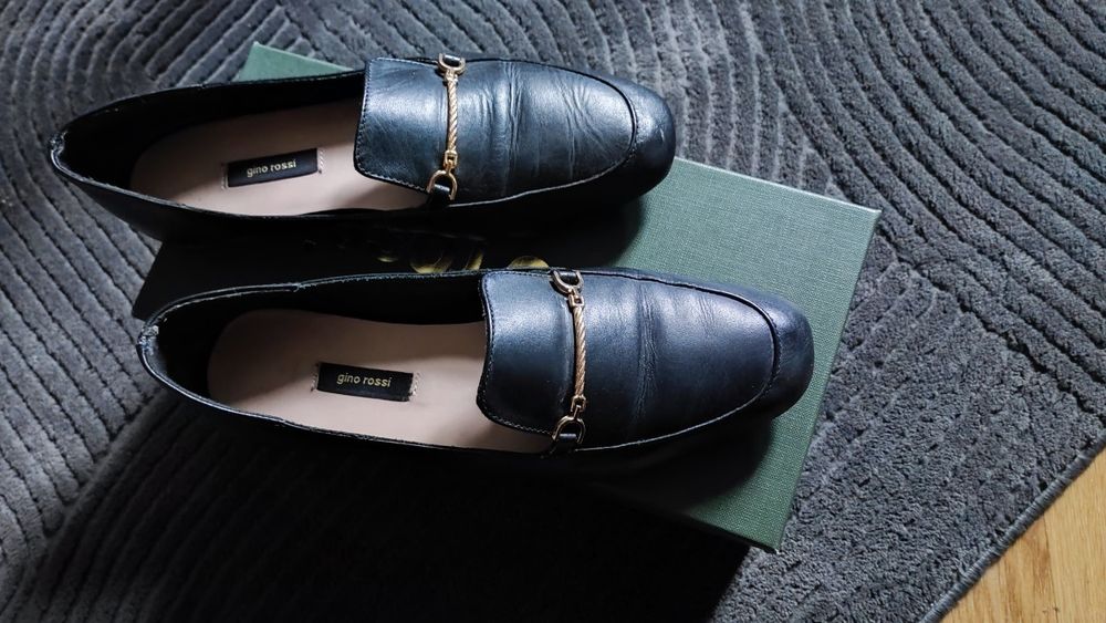 Baleriny mokasyny skórzane damskie Gino Rossi