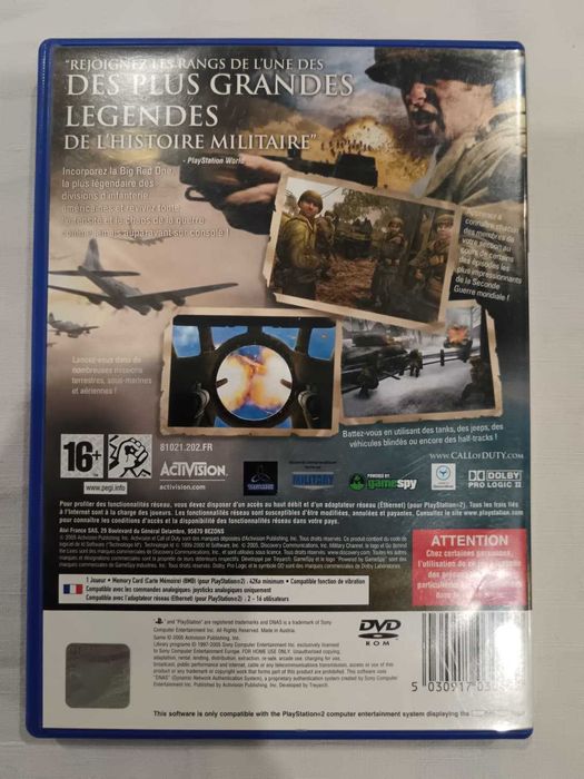 Call of Duty 2: Big Red One (Sony PlayStation 2, Complete, Tested)