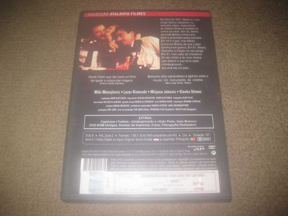 DVD "Underground – Once Upon a Time There Was a Country" by Emir Kusturica64751014454657121